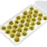 Maxbell 32Pcs Miniature Flower Cluster for DIY Model Sand Layout Model Decoration Yellow