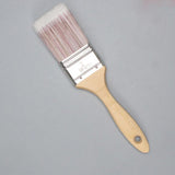 Maxbell Wooden Handle Flat Head Brushes Reusable DIY Wall Decorating Brush 2inch