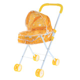 Max Mini Foldable Baby Push Cart Pushchair Stroller Pretend Play Toys Yellow