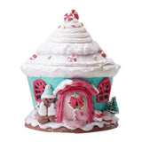 Maxbell Maxbell Christmas Scene House Buildings for Collectible Themed Party Home Cupcake Green