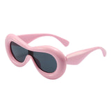 Maxbell Oversized Thick Frame Sunglasses Sun Glasses Eyewear Trendy Women Ladies Pink