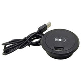 Maxbell Embedded Wireless Charger Hidden Charging Base for Wooden Tables black