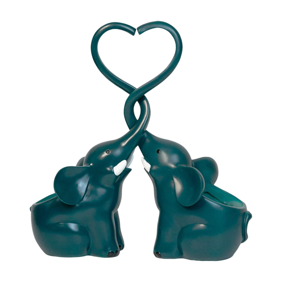 Maxbell 2x Elephant Planter Elephant Figurine Plant Pots Home Decor Flower Pot Green