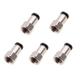 Max 5PCS DPCF4-01 Air Water Hose Tube Push In Female Thread Pneumatic Fittings