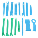 Max Maxb 16Pcs Car Removal Open Tools Door Clip Audio Panel Trim Dash Kit Green
