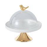 Maxbell Dessert Cupcake Display Tray with Dome Serving Platter for Events Birthday S Aureate