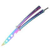 Maxbell Butterfly Knife Trainer 3CR13 Steel Practice Swords Unsharpened Colorful