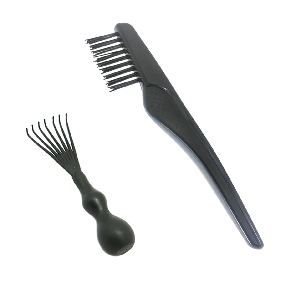 Maxbell 2 Pieces Mini Nylon Bristles Hair Brush Cleaning Tool Remover Rake Comb Set