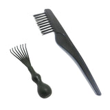 Maxbell 2 Pieces Mini Nylon Bristles Hair Brush Cleaning Tool Remover Rake Comb Set