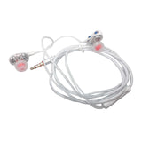 Max Double Speaker 1.2M Wired 3.5MM Earphone Earbuds HiFi Stereo Headset White