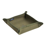 Maxbell Outdoor Camping Serving Tray Baking Bowl Canvas Folding Plate for Country Green 25x25cm