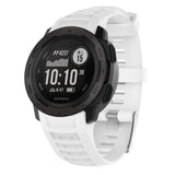 Max Silicone Bracelet Strap Watch Band for Garmin Instinct Sport Watch White