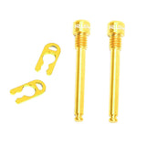 Maxbell 2pcs Bicycle M4 Bolt Threaded Hydraulic Disc Brake Plug Fixed Bolts Gold