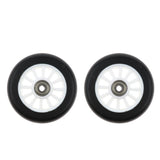 Maxbell 2pcs PU Scooter Wheels Speed Skates Trolley Wheels Replacement 100mm White