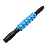 Max 6 Wheel Muscle Roller Massage Stick With Massage Point For Body Relax Blue