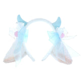Maxbell Sheep Ears Headband Headdress Christmas Cosplay Kids Adult Headwear Hairband blue