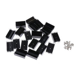 Max 20pc 24x16-40mm MOSFET Aluminium Heat Sink 7805 Transistor Heatsink Radiator