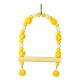 Maxbell Bird Toy Pet Hanging Ladder Bridge Climbing Swing for Conures Budgie Hamster Yellow