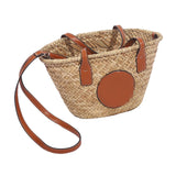 Maxbell Lady Women Straw Woven Shoulder Bag Bohemian Handmade Casual Vacation Travel