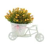 Maxbell Flower Basket Container Tricycle Home Decor for Balcony Garden Desk Red