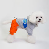 Max Dog Puppy Pet Hooded Down Jacket Coat Clothes Costume Winter Jumpsuit Gray S