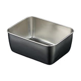Maxbell Stainless Steel Dishes Dinnerware Rectangular Reusable for party BBQ Small