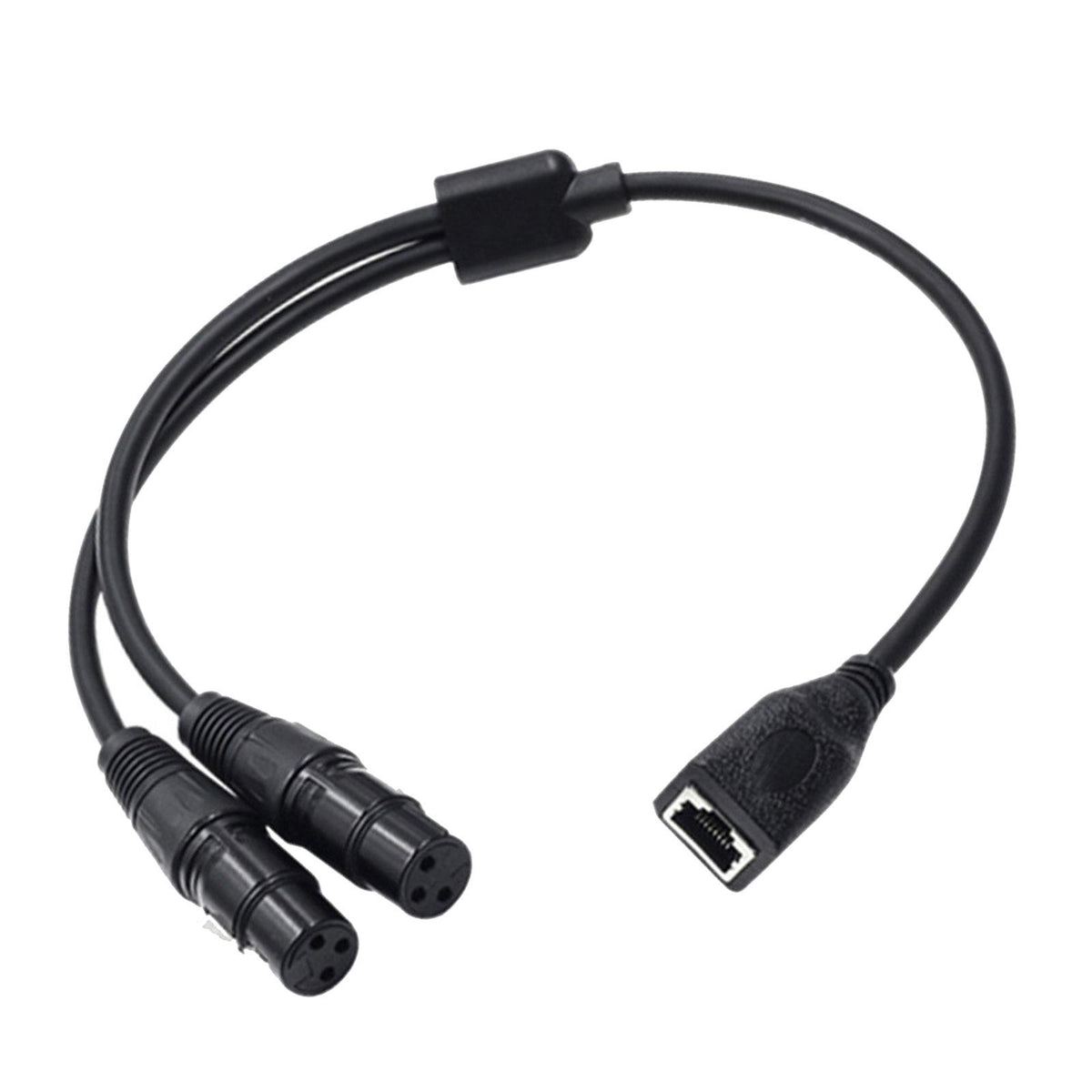 Maxbell Dual XLR 3Pin Female to RJ45 Adapter Cable 0.5M Long Replacement Audio Cable