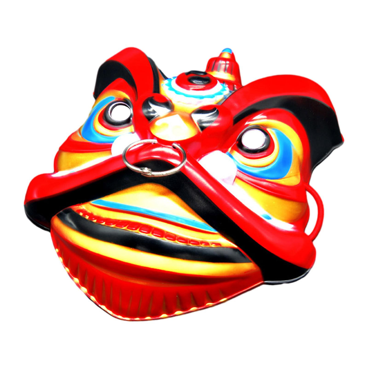 Maxbell Oriental Lion Mask Lightweight for Carnival Roles Play Celebrations Red