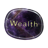 Maxbell Necklace Pendant Exquisite Workmanship Tumbled Stones for Yoga Business Work Violet