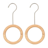 Maxbell Wooden Scarf Ring Holder Skirts Belt Tie Closet Organiser Hangers Space Saver Matte
