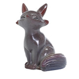 Maxbell Fox Tea Pet Miniature Sculpture Color Changing Artwork for Teahouse Tearoom Fox A