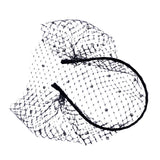 Maxbell Fascinator Mesh Face Veil Party Headdress Tea Birdcage Veil Elegant for Girl Black