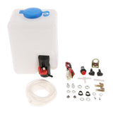 Max Maxb 1Set Washer Tank Pump Bottle Kit Universal Windshield Wiper System Reservoir
