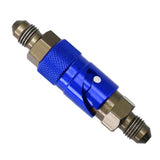 Max Maxb AN3 3AN Straight Swivel Fuel Oil Gas Line Hose End Fitting Connector Blue