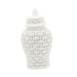 Maxbell White Ginger Jar Retro Style Centerpiece for Table Living Room Decoration