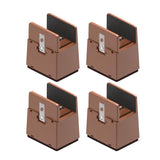 Maxbell 4Pack furnishing Risers furnishing Riser Chair Feet Table Riser for furnishing H 5cm Brown 10-37mm