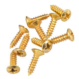 Maxbell Durable 50 Pieces Replacement Pickguard Mounting Screws Set for Electric Guitar Bass Parts Golden 0.47''