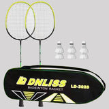 Maxbell 2x Badminton Rackets Lightweight Tennis Racquets for Lawn Gym Indoor Outdoor Green