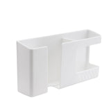 Maxbell TV Remote Control Storage Phone Plug Holder for Home Kitchen Bedroom White