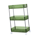Maxbell 3 Tier Rolling Storage cart Roller Rack for Kitchen Bedroom Hallway green