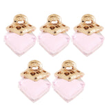 Max 5PCS/Lot Crystal Square Bead Pendant Necklace For Women Jewelry  Pink