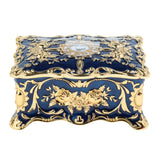 Maxbell 2-Layer Large Vintage Metal Trinket Jewelry Boxes Gift Storage Organizer