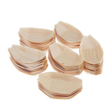 Max Wood Serving Boats Natural wood Take Out Trays plate bowl tableware 115x65mm