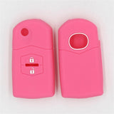 Max Maxb Car 2 Buttons Remote Silicone Key Cover Case Shell For Mazda M3 M6 Pink