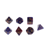 Max 7pcs Polyhedral Dice D4 D6 D8 D10 D12 D20 for DnD RPG Games Blue Purple