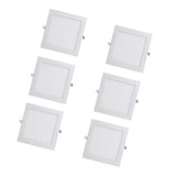 Max 12W Recessed LED Ceiling Light  - Square 220-240V  Warm White