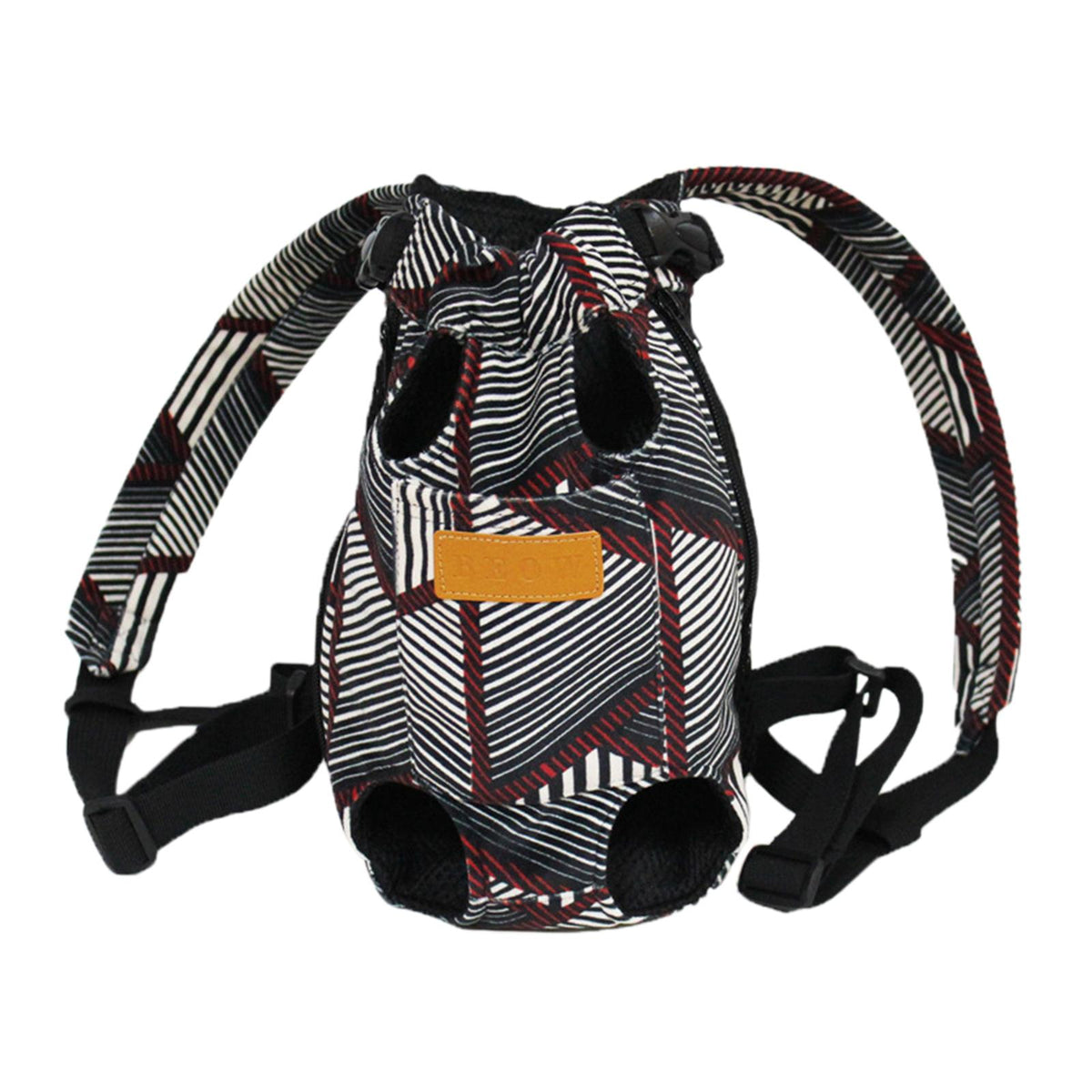 Maxbell Cat Carrier Backpack Chest Bag Legs Out Hands Free Adjustable Shoulder Strap M Black Stripes
