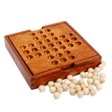 Maxbell Solitaire Wood Board Game Set Educatinal Toy Gifts for Kids Adults