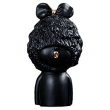Maxbell Resin Figurine Statue Craftwork Cartoon Curly Girl Dolls Home Decor Black