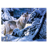 Maxbell 1 Set DIY Diamond Picture with Crystal Painting Kit Hand Craft Snow Wolf